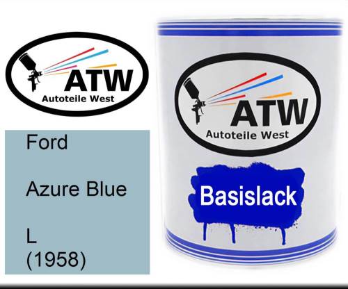 Ford, Azure Blue, L (1958): 1L Lackdose, von ATW Autoteile West.